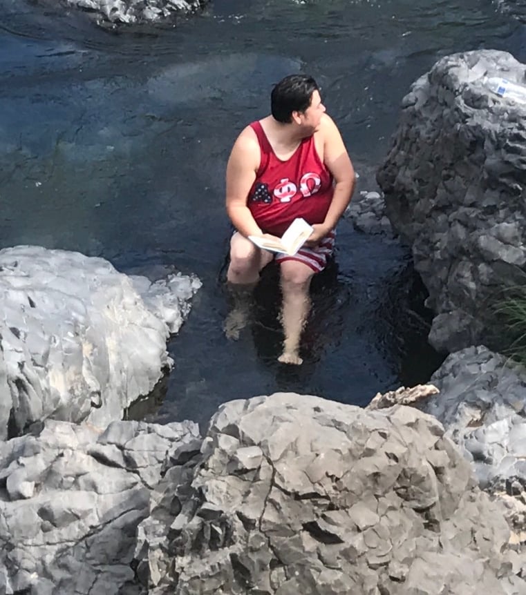 Studying Chico State at Bear Hole