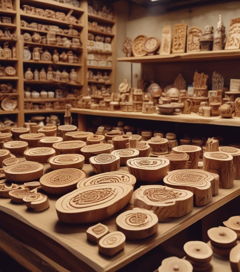 Artisans crafting clay handicrafts in a rural workshop.