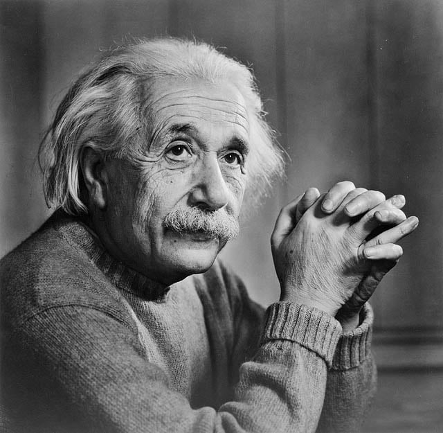 Albert Einstein studio portrait