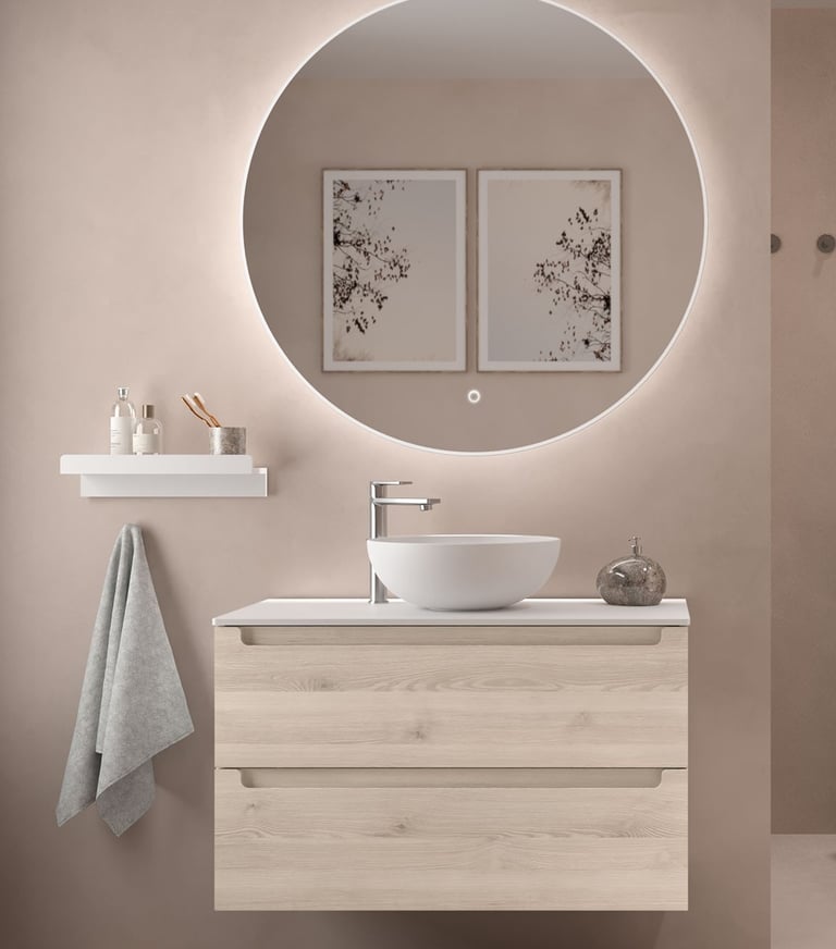 Salgar Natural finish unit with mirro