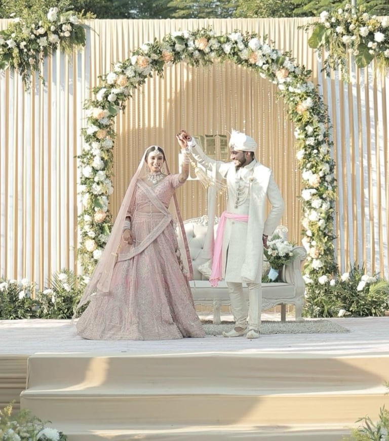 "Complete wedding décor services including Haldi, Mehendi, Sangeet, and Reception"