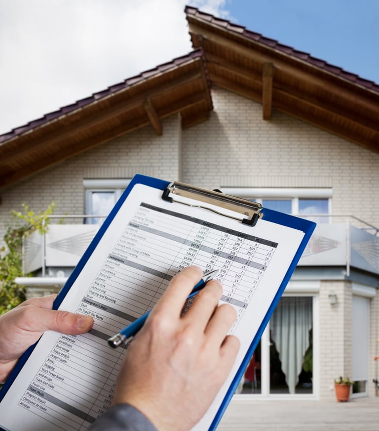 Home appraisal summary for real estate closing