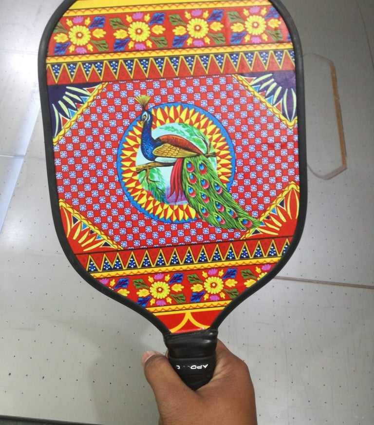 UV printing on paddle racket