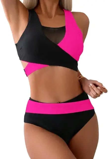 Conjunto pole dance rosa negro