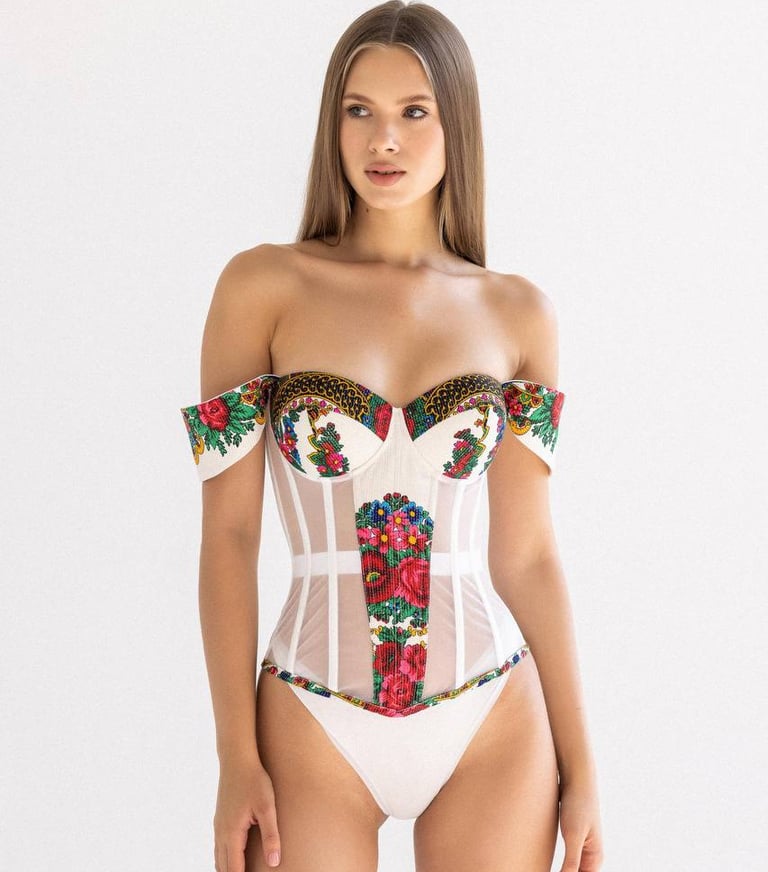 white corset USA Toronto Canada