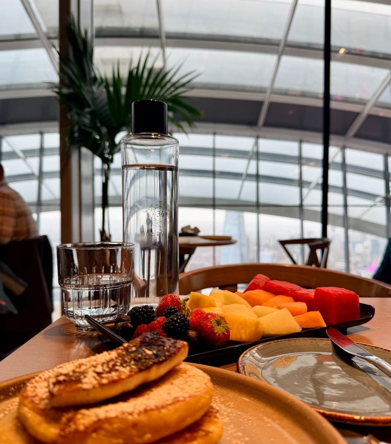 Brunch at the Darwin Brasserie in Sky Garden London, UK