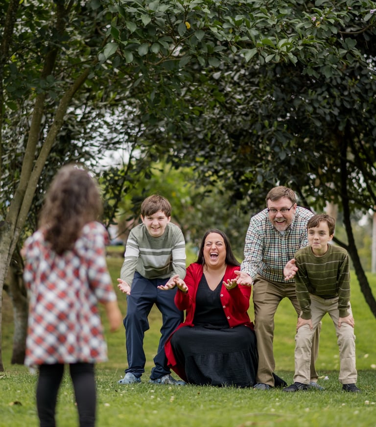 International family adoption session in Colombia