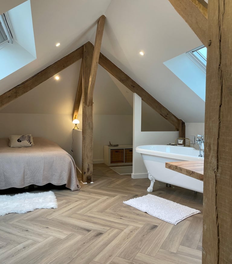 comble aménagées chambres et salle de bain