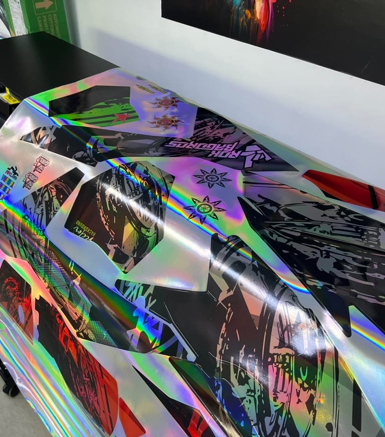 a large print of a large print on a table