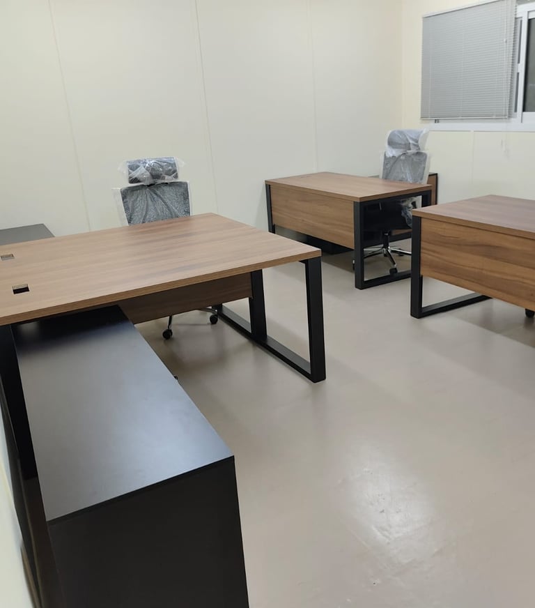 Custom L-shape executive office desk Dubai Royal Real Touch UAE