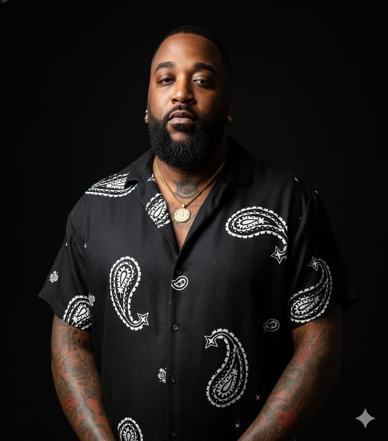 Andre black and grey tattoo artist specializing in cover-ups at Aura Tattoo Studios