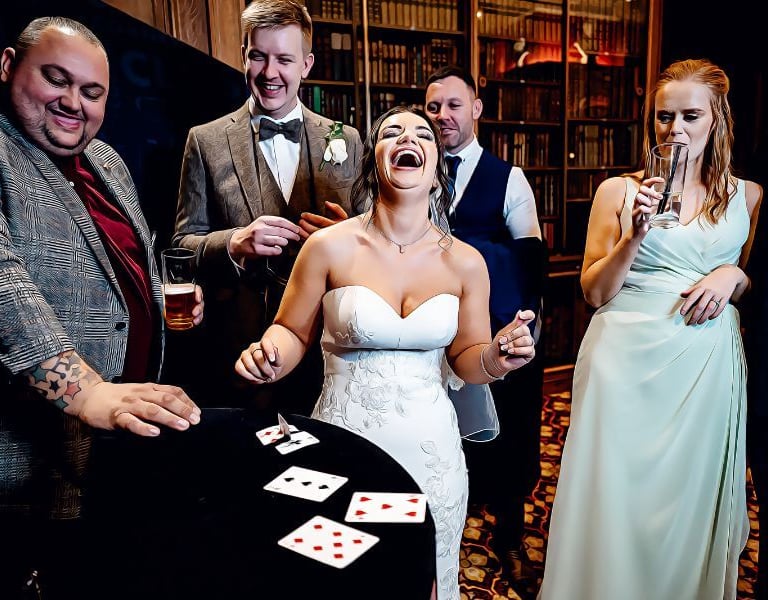 bride laughing