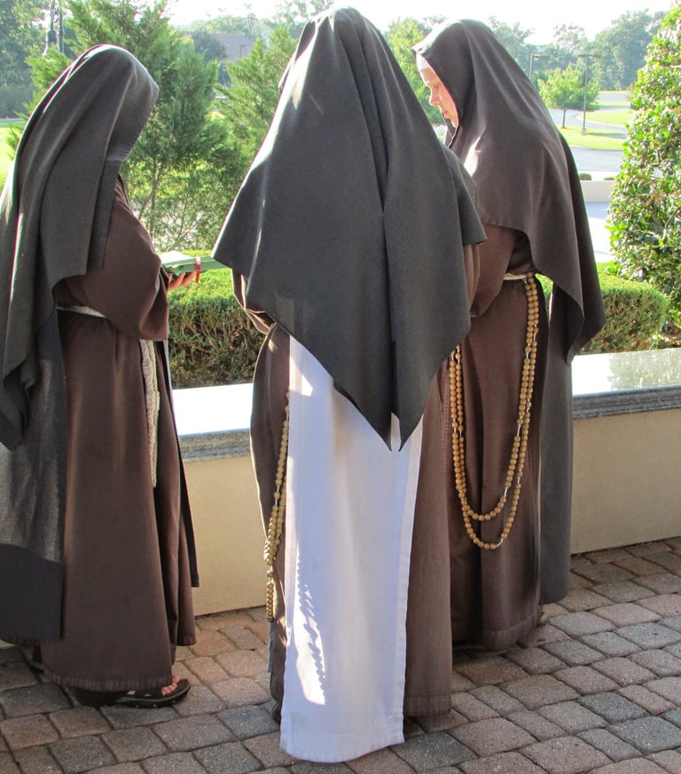 Franciscan Daughters of Mary praying at the Shrine of the Blessed Sacrament, Hanceville AL