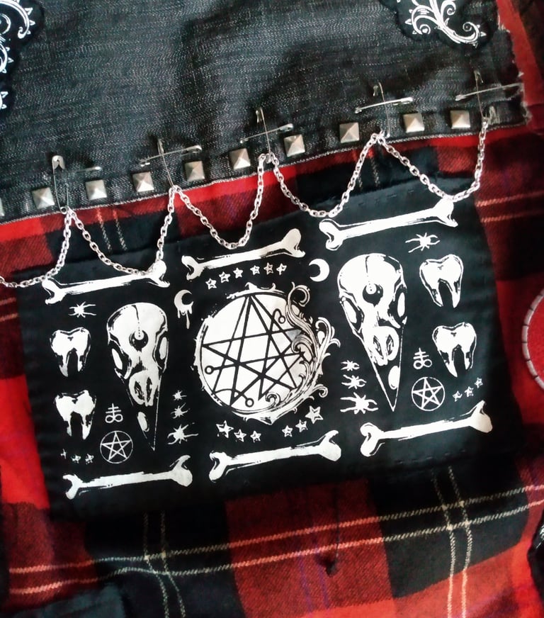 necronomicon patch with bones