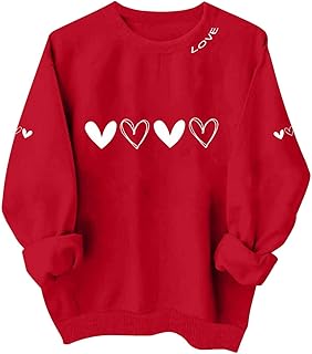 a red sweatshirt with hearts on it