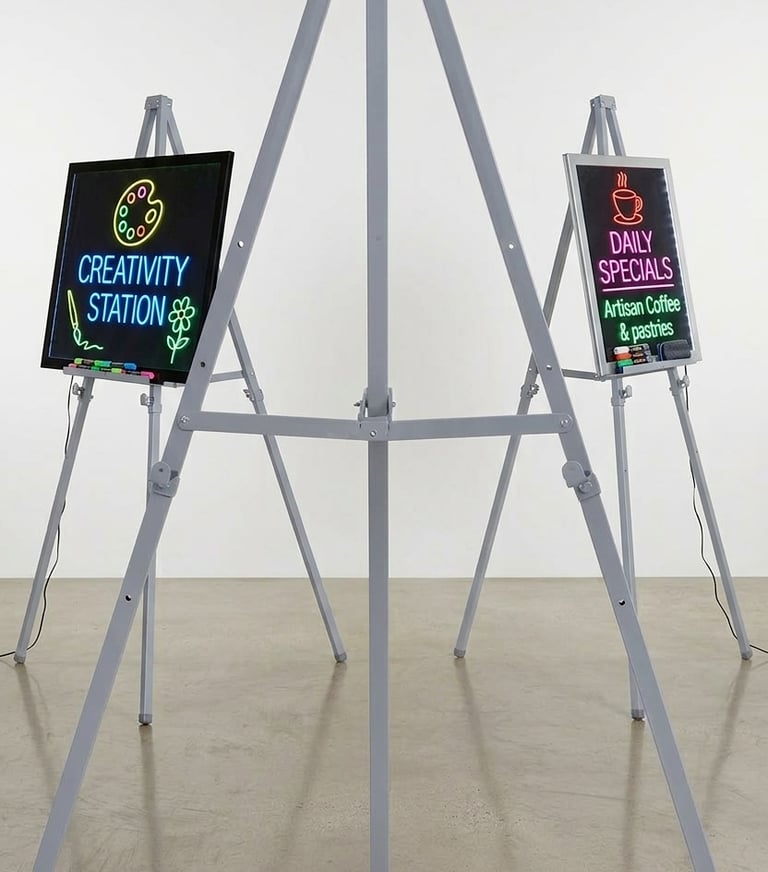 Buy metal tripods iron stand for Led writing Board.