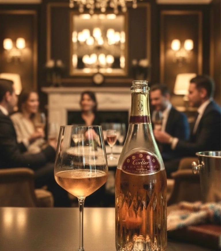 Exclusive Cartier fine wine bottle during a VIP private dinner at Sixfigure Boardroom Lisbon