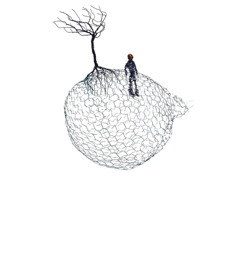 Lustre le petit prince sculpture Wilfrid Bricourt