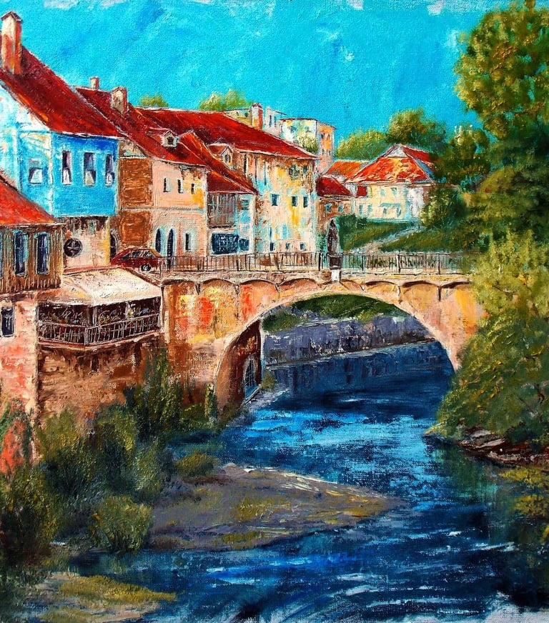 "Old Europe. Slovenia" Canvas, oil, 20" x 28" (50 x 70 cm) 480$