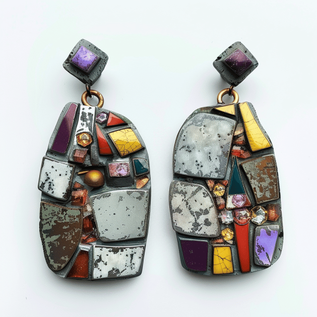 Colorful Brutalist Earrings