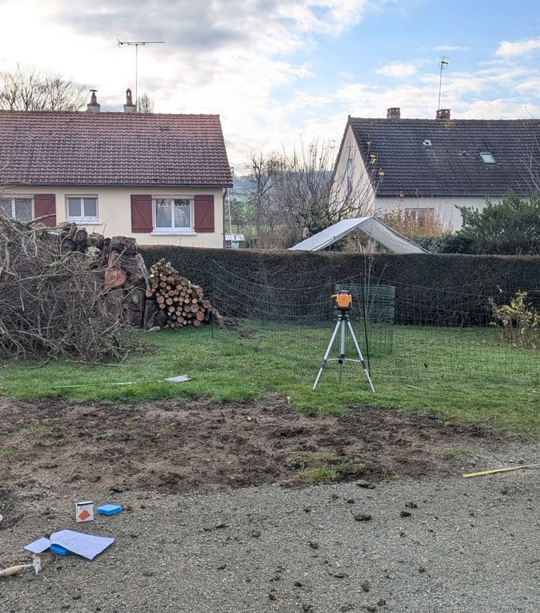Carport reposant sur des vis de type weasyfix