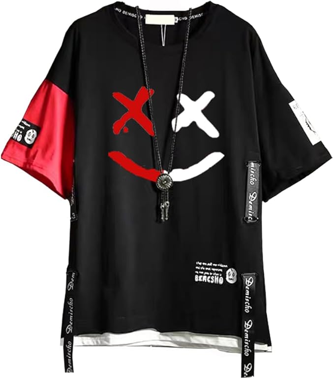 Harajuku Japanese Streetwear for Guys: Short Sleeve Shirts for Men