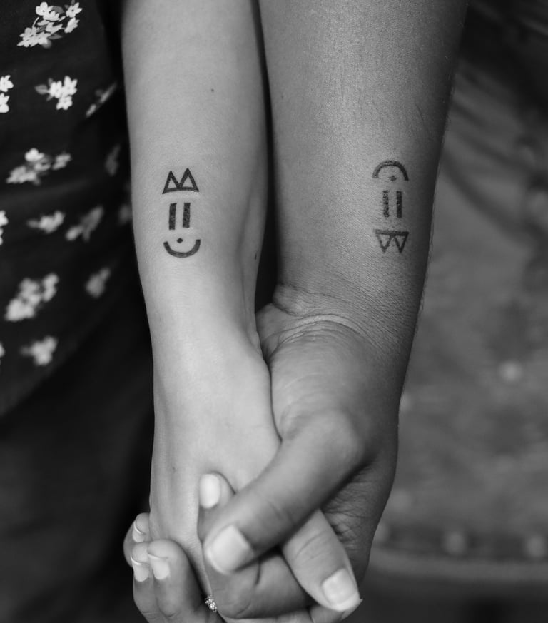 smiley tattoos at Dudo’s Tattoos in Hyderabad