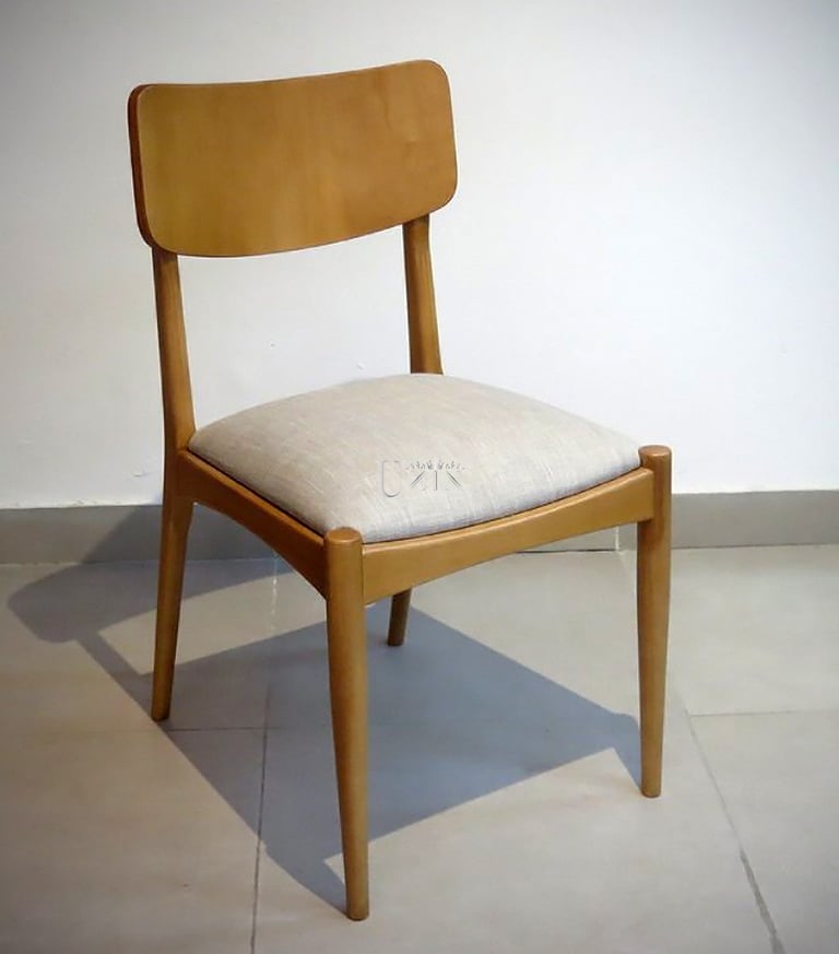 silla madera tapizado