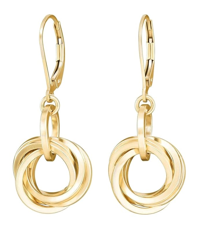 14K Gold Filled Dangling Earrings Love Knot