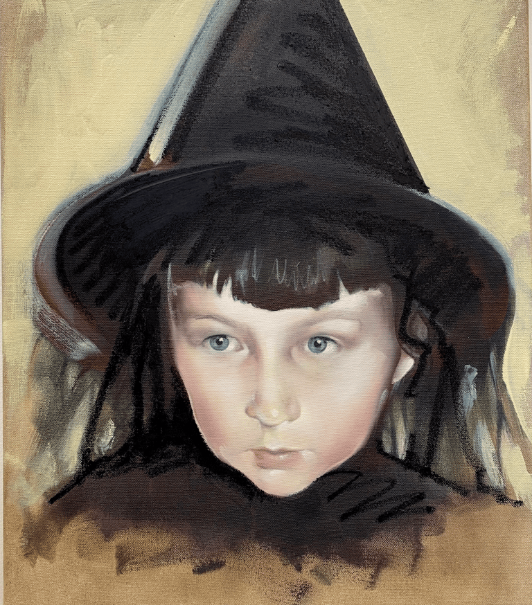 Young girl in a pointy hat