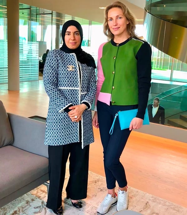 Egle Ruksenaite, Founder of E77 with Dr Layla Almarzouqi | October 2018