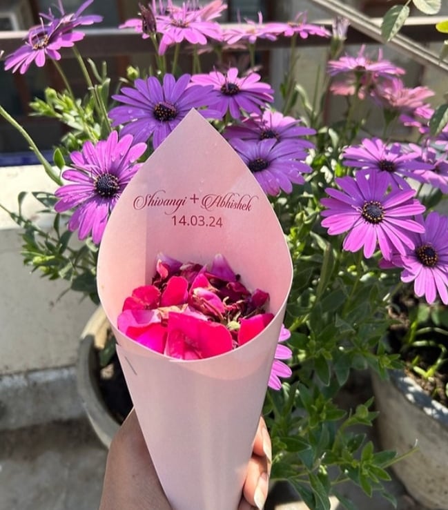 Customized Petals Cone by Geet Events