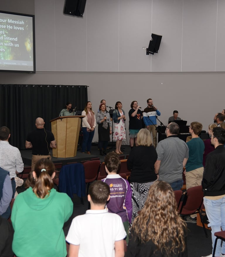 North congregation during worship