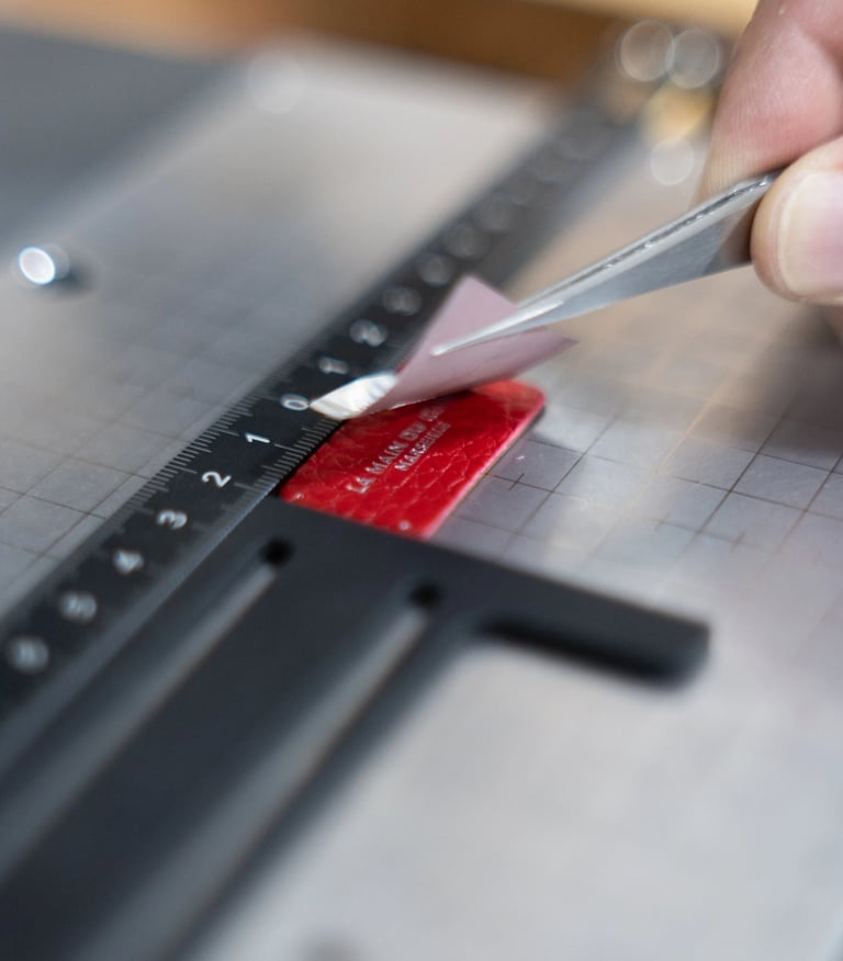 marquage à chaud sur cuir