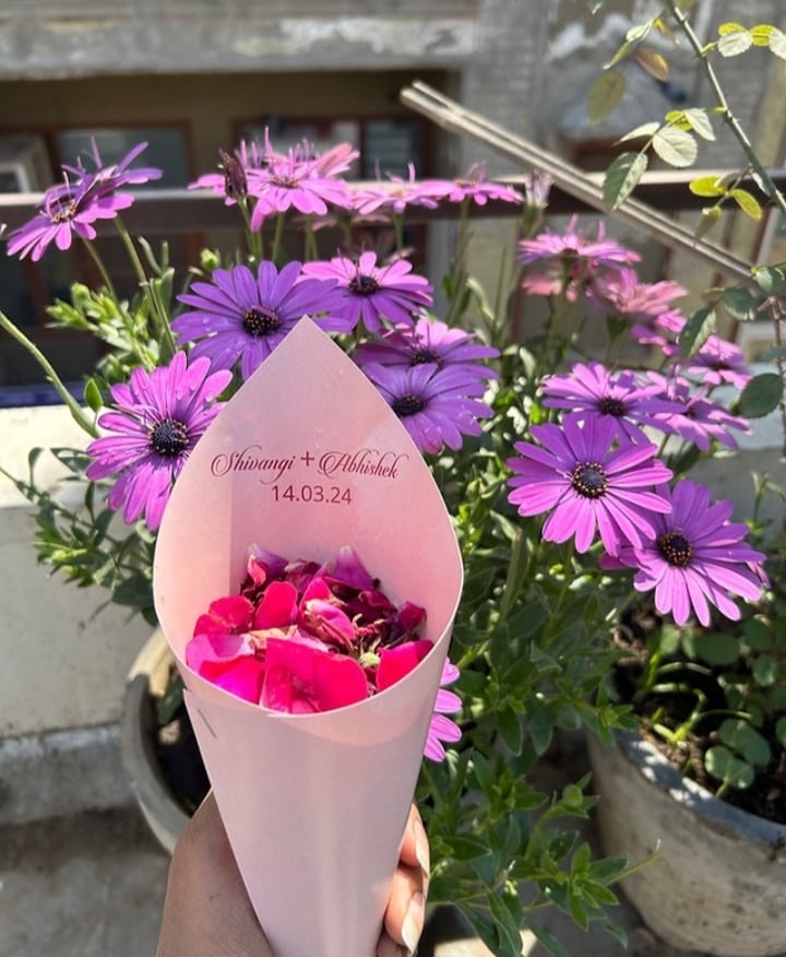 Customized Petals Cone by Geet Events