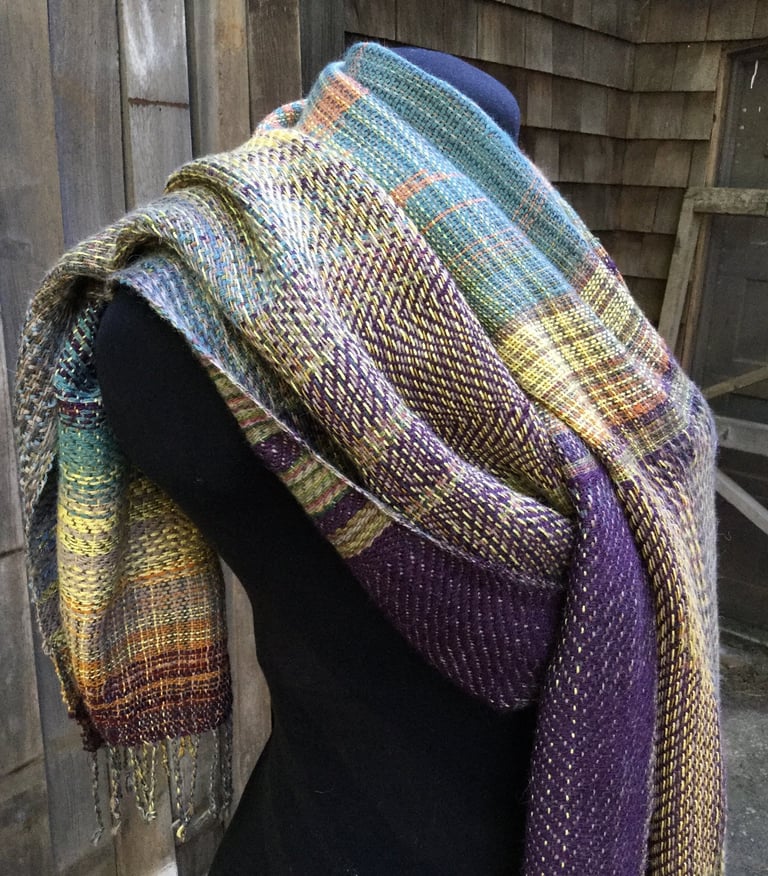 handwoven shawl by Isa Stead
