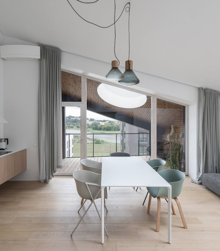 Modern private residence interior in the Piliamiestis district, Kaunas