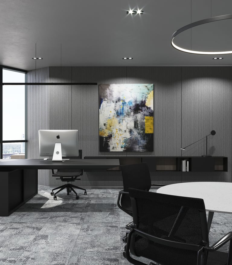 Modern office interior for the real estate company Hanner in Vilnius