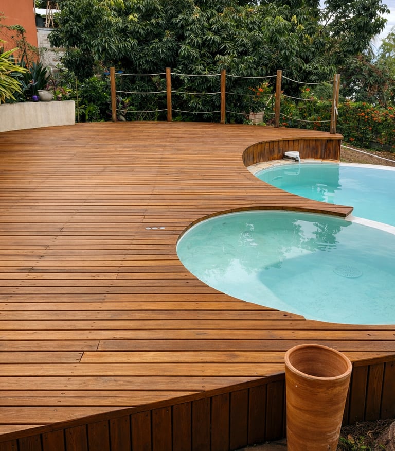 rénovation de terrasse bois à La Réunion