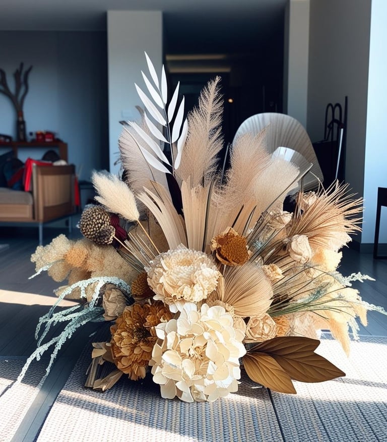 Idées déco salon fleurs