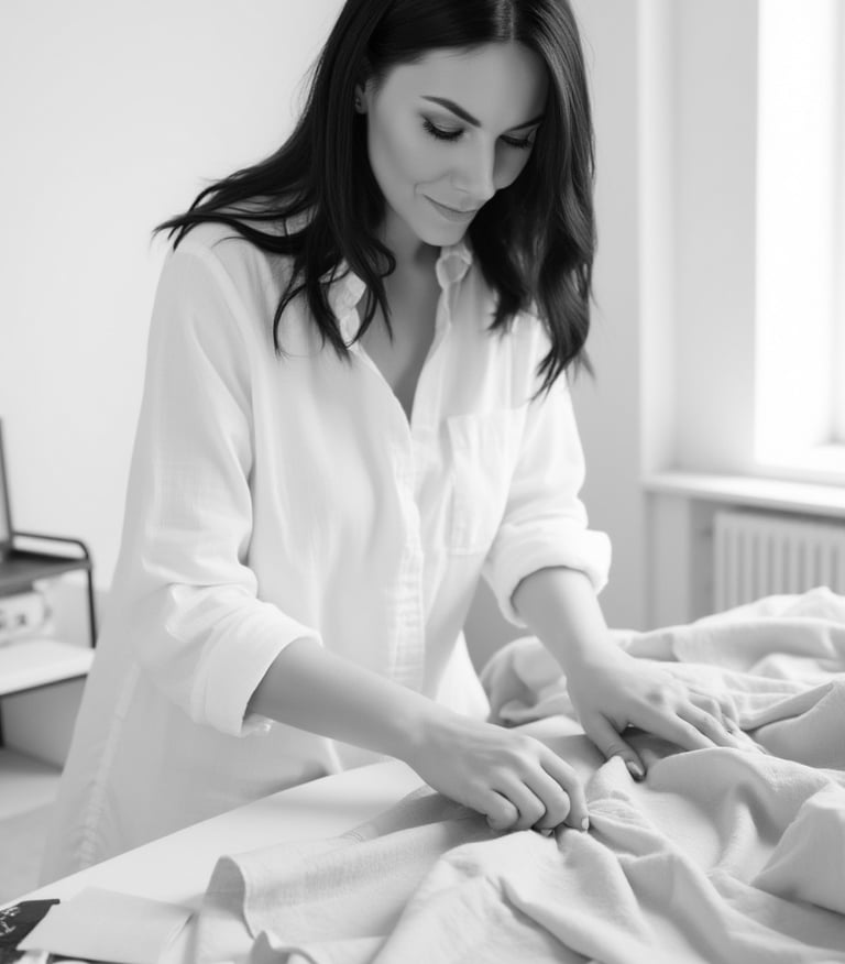 Edita Dimskienė – kūrėja ir įkūrėja, dirba su audiniais kuriant Numéro 10 autorinius drabužius