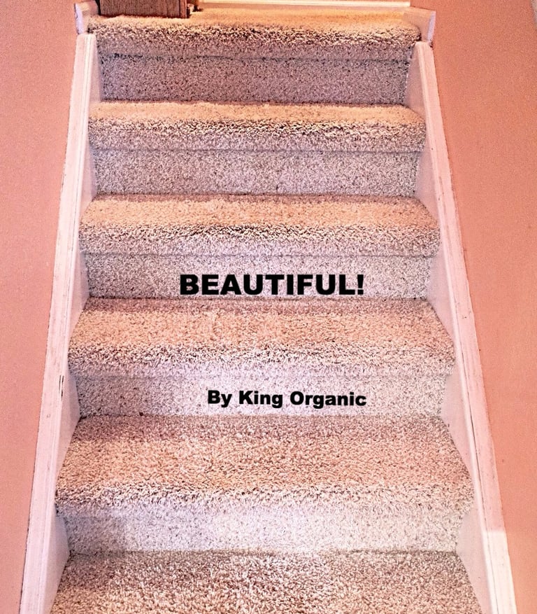 Beautiful Clean, Spotless, Spot Free stairs when using King Organic Clean