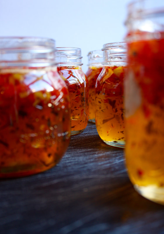 jars of lime leaf jelly