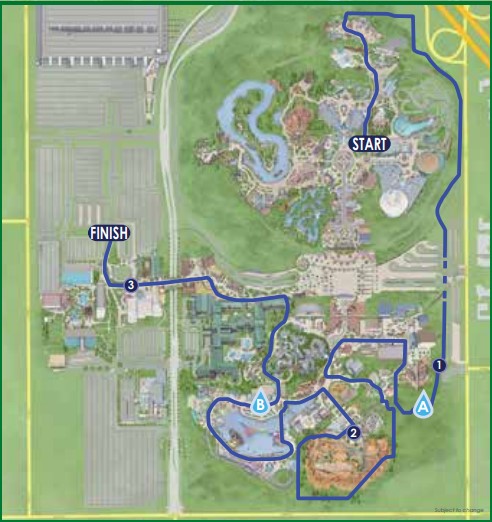 2016 runDisney Never Land 5K Course Map