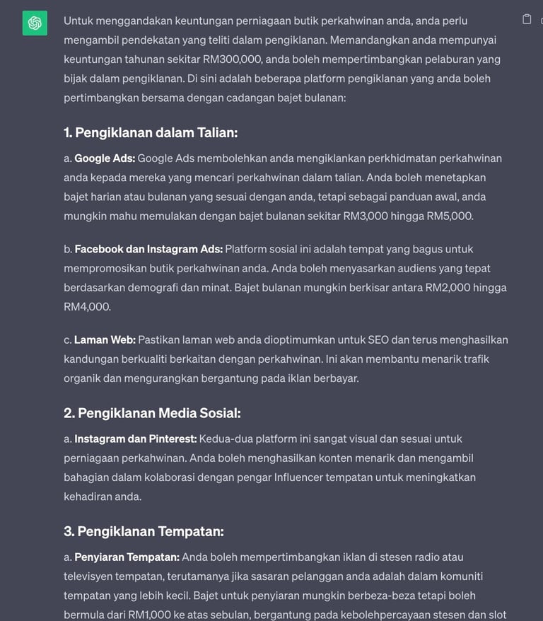 Chatgpt untuk pemasaran