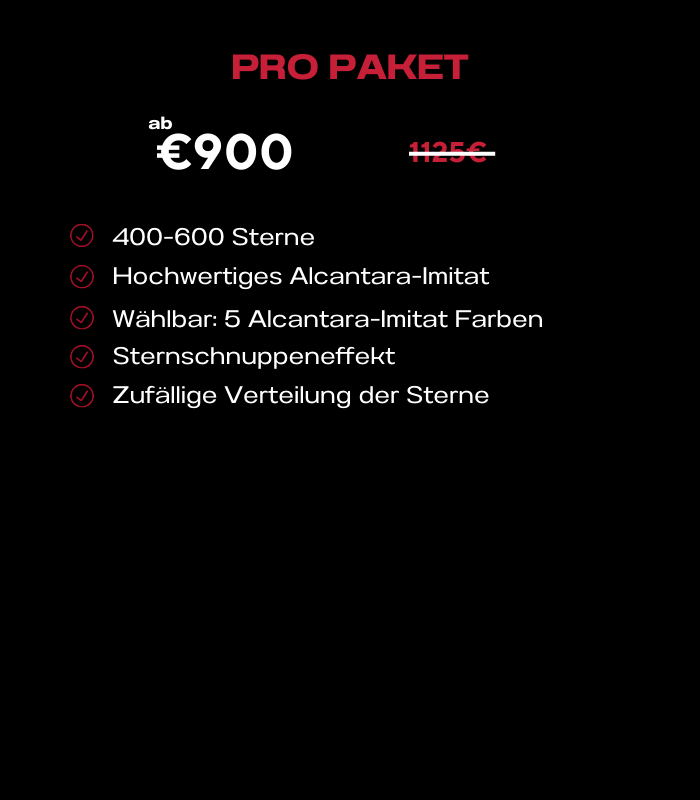 Sternenhimmel mit 800 Sternen – dimmbare LED, realistische Sternpunkte