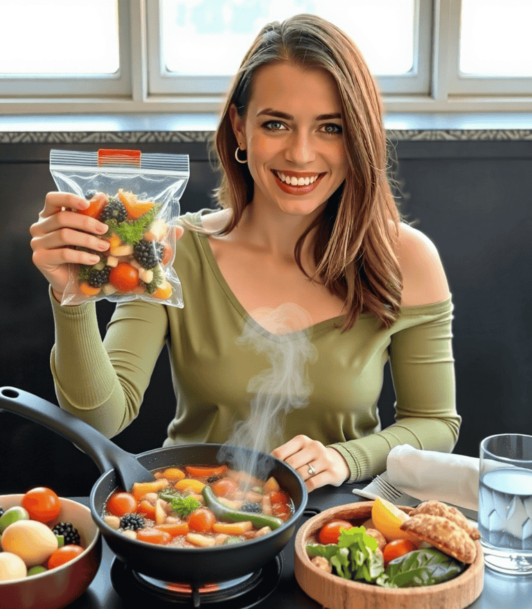 Vanessa using appropriate freezing packages