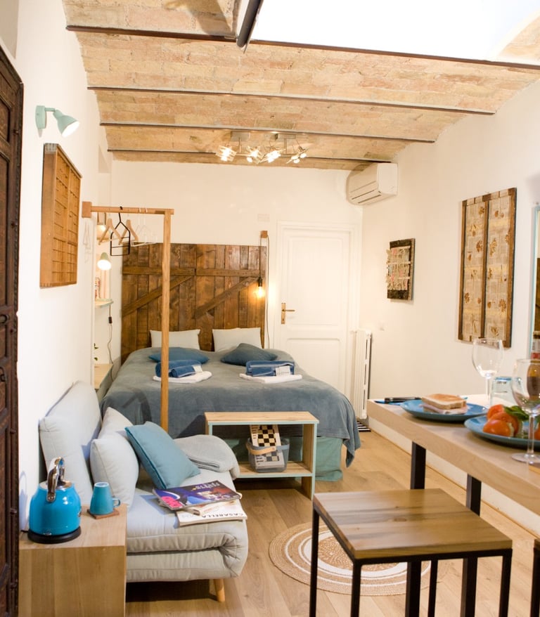 Bedroom at Studio Paolina 1 holiday house in Rome city center