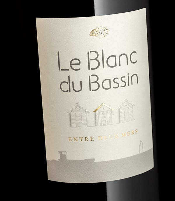 Etiquette de la bouteille Le Blanc du Bassin