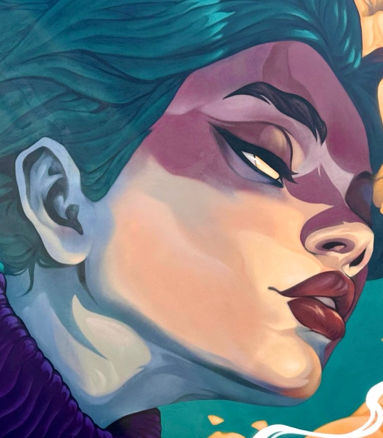 Emerge - Mural en Fort Lauderdale, festival de street art, arte urbano por Ona Salvador